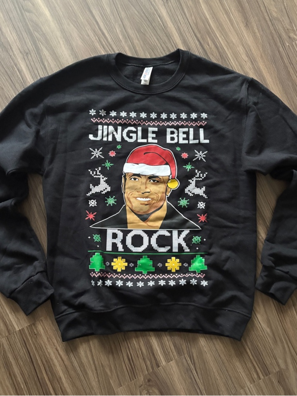 The Rock Funny Ugly Jingle Bell Rock Christmas Sweatshirt